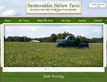 Tablet Screenshot of hardscrabblehollowfarms.com